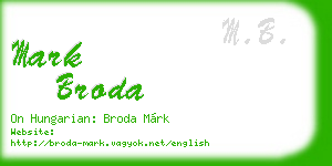 mark broda business card
